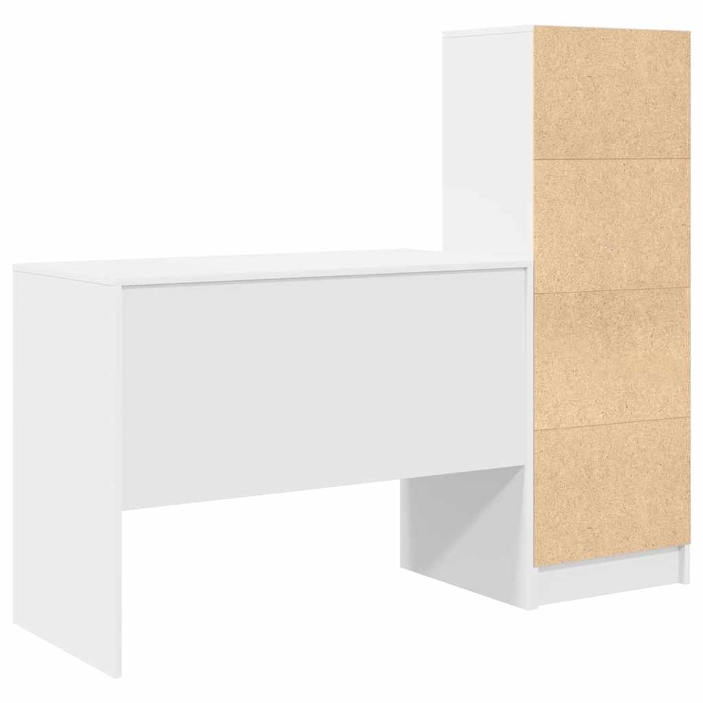 Bureau avec rangement avec tiroir 2 pcs Blanc 100 x 50 x 76 cm - XIOS