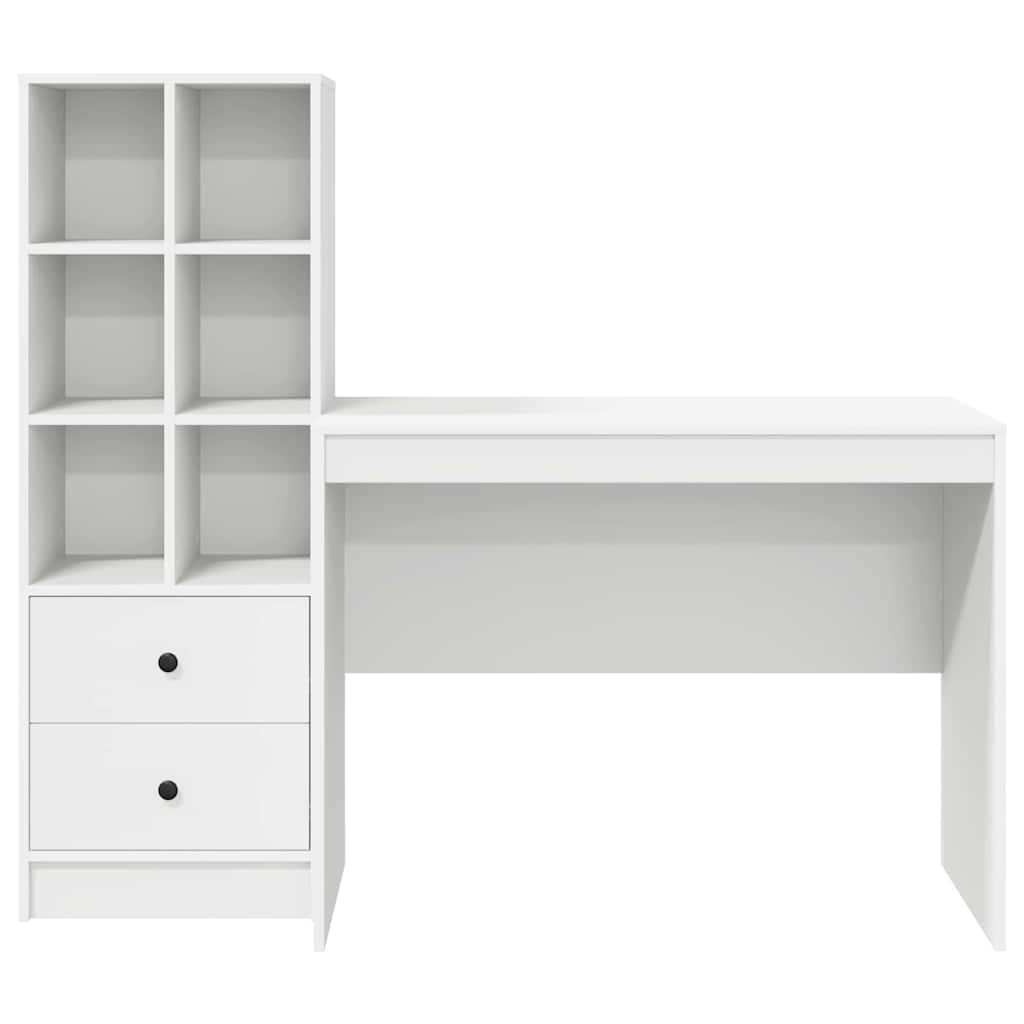 Bureau avec rangement avec tiroir 2 pcs Blanc 100 x 50 x 76 cm - XIOS