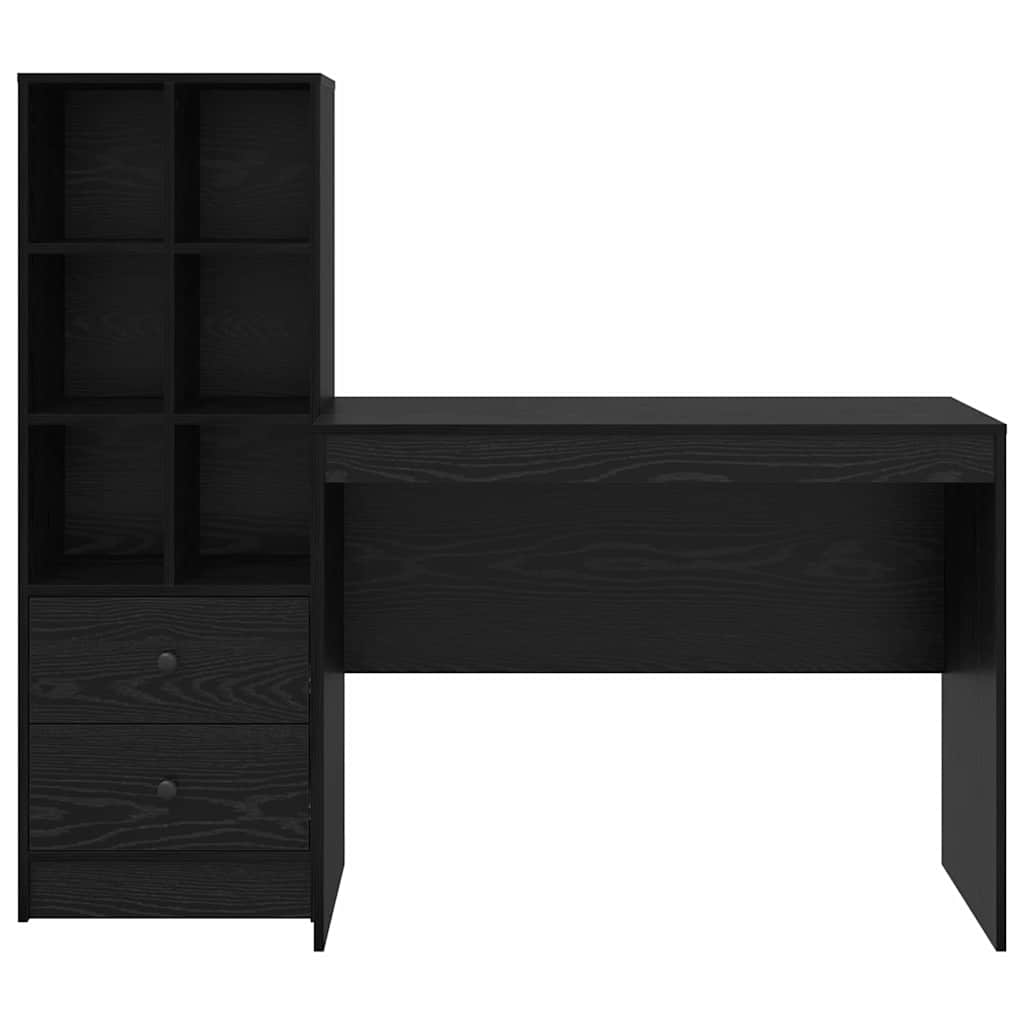 Bureau avec rangement 2 pcs Chêne noir 100 x 50 x 76 cm - XIOS