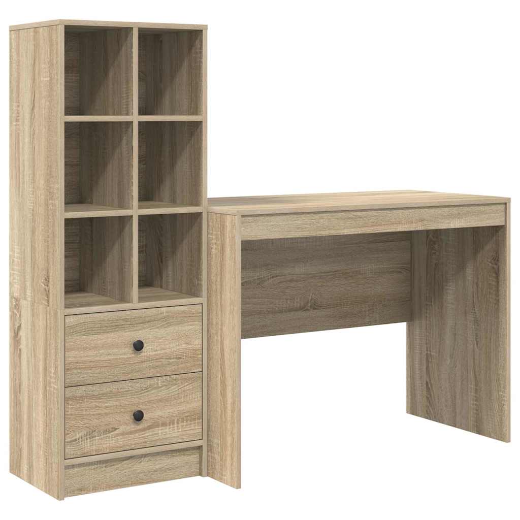 Bureau avec rangement 2 pcs Chêne Sonoma 100 x 50 x 76 cm - XIOS