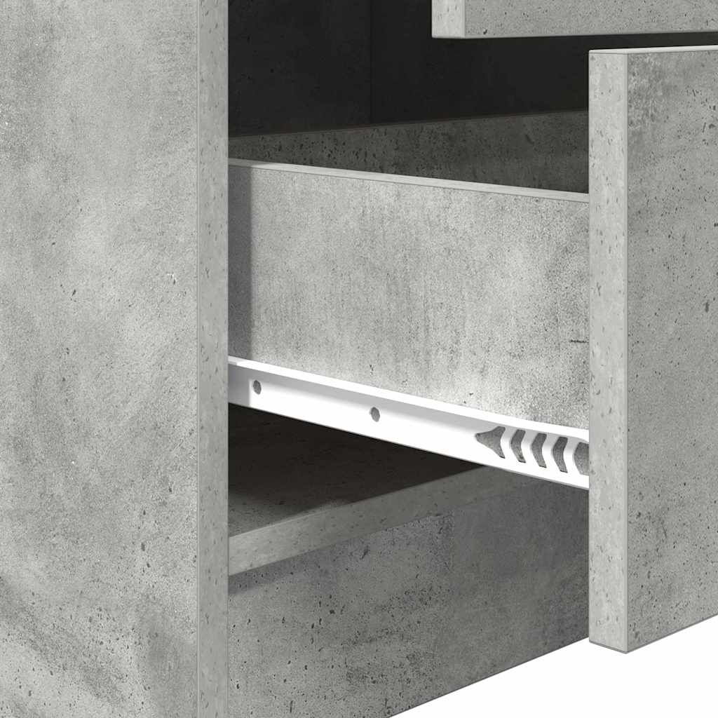Bureau avec rangement 2 pcs Gris béton 100 x 50 x 76 cm - XIOS