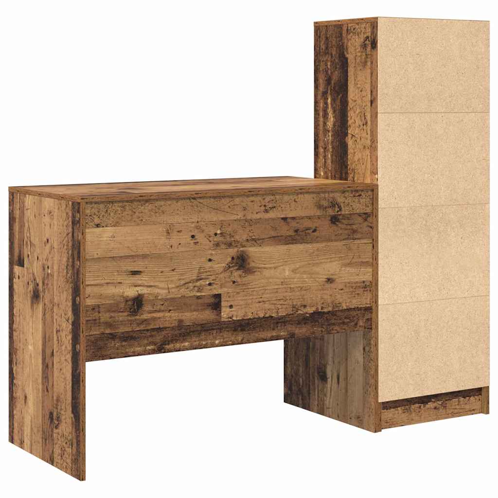 Bureau avec rangement 2 pcs Bois Ancien 100 x 50 x 76 cm - XIOS