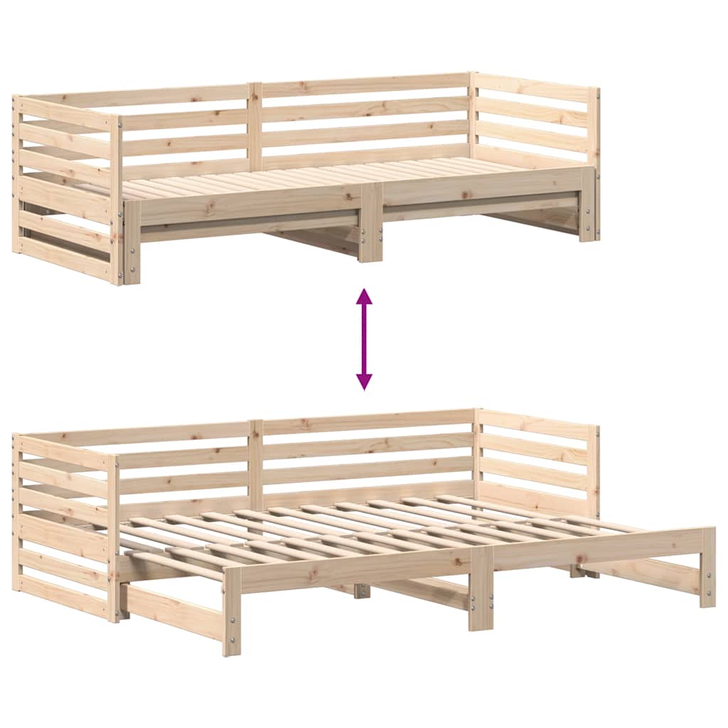 Lit de jour avec lit gigogne sans matelas 80x200 cm - XIOS
