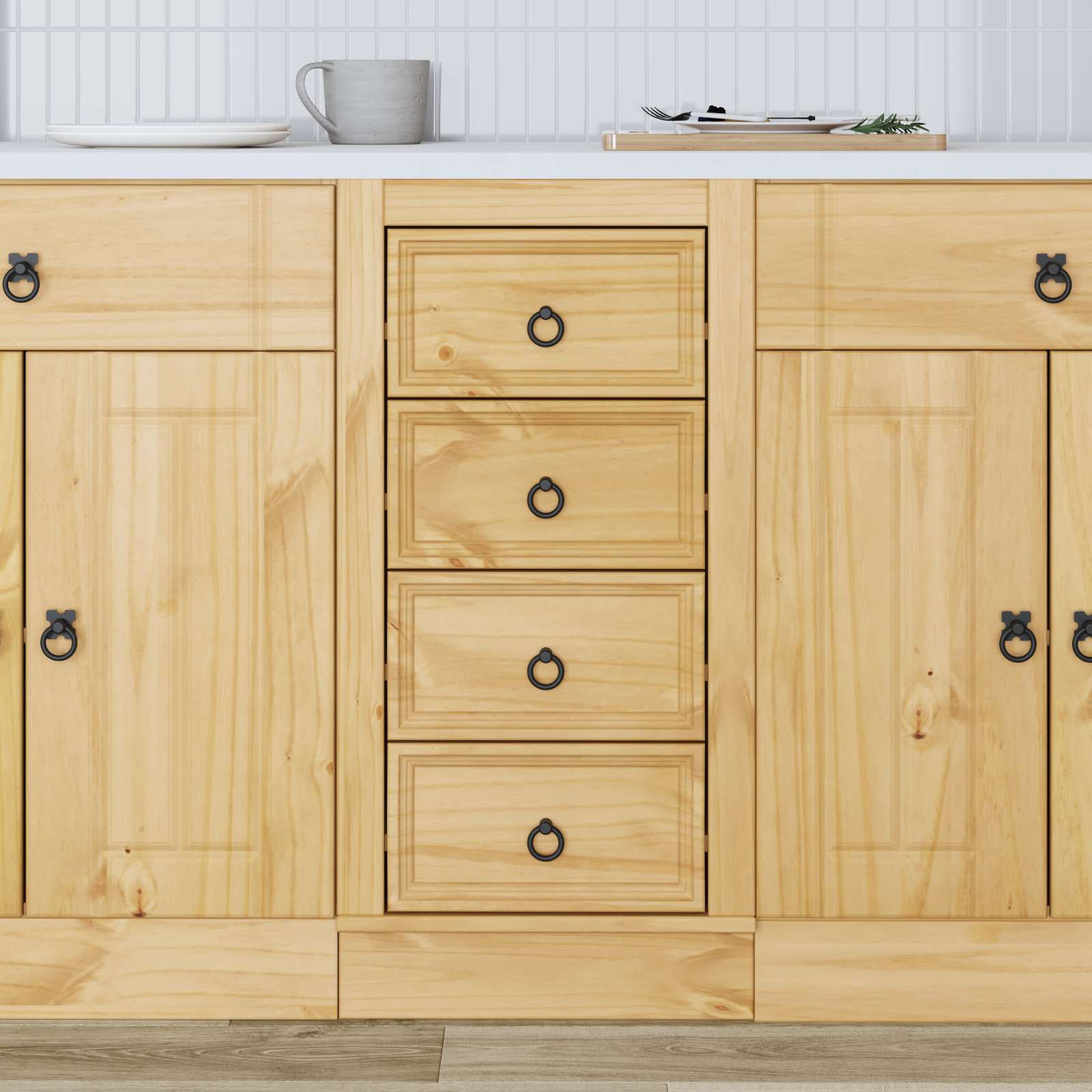 Armoire SKI Brun Miel 40 x 46 x 81 cm Pin massif - XIOS