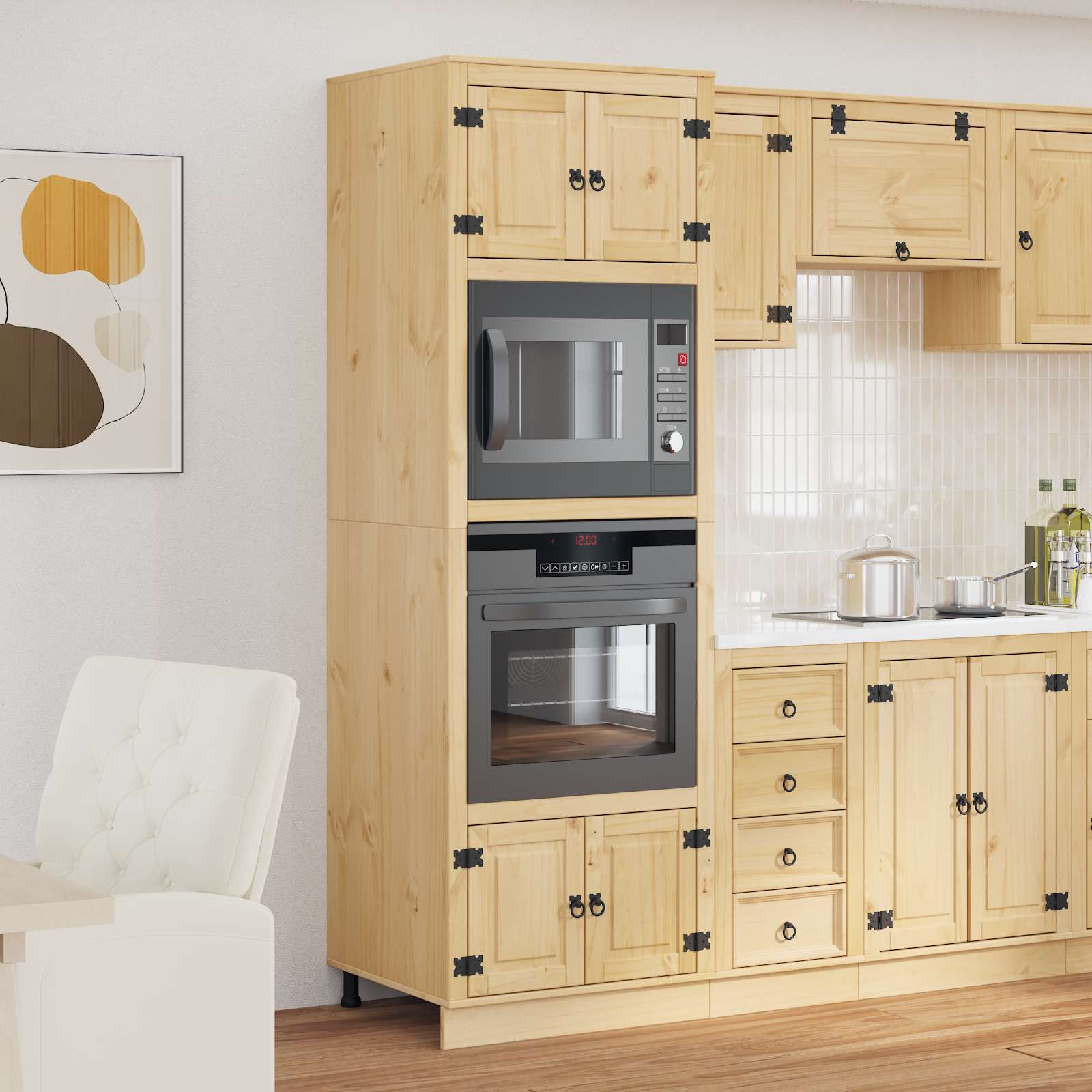 Armoire SKI Brun Miel 66 x 58 x 207 cm Pin massif - XIOS