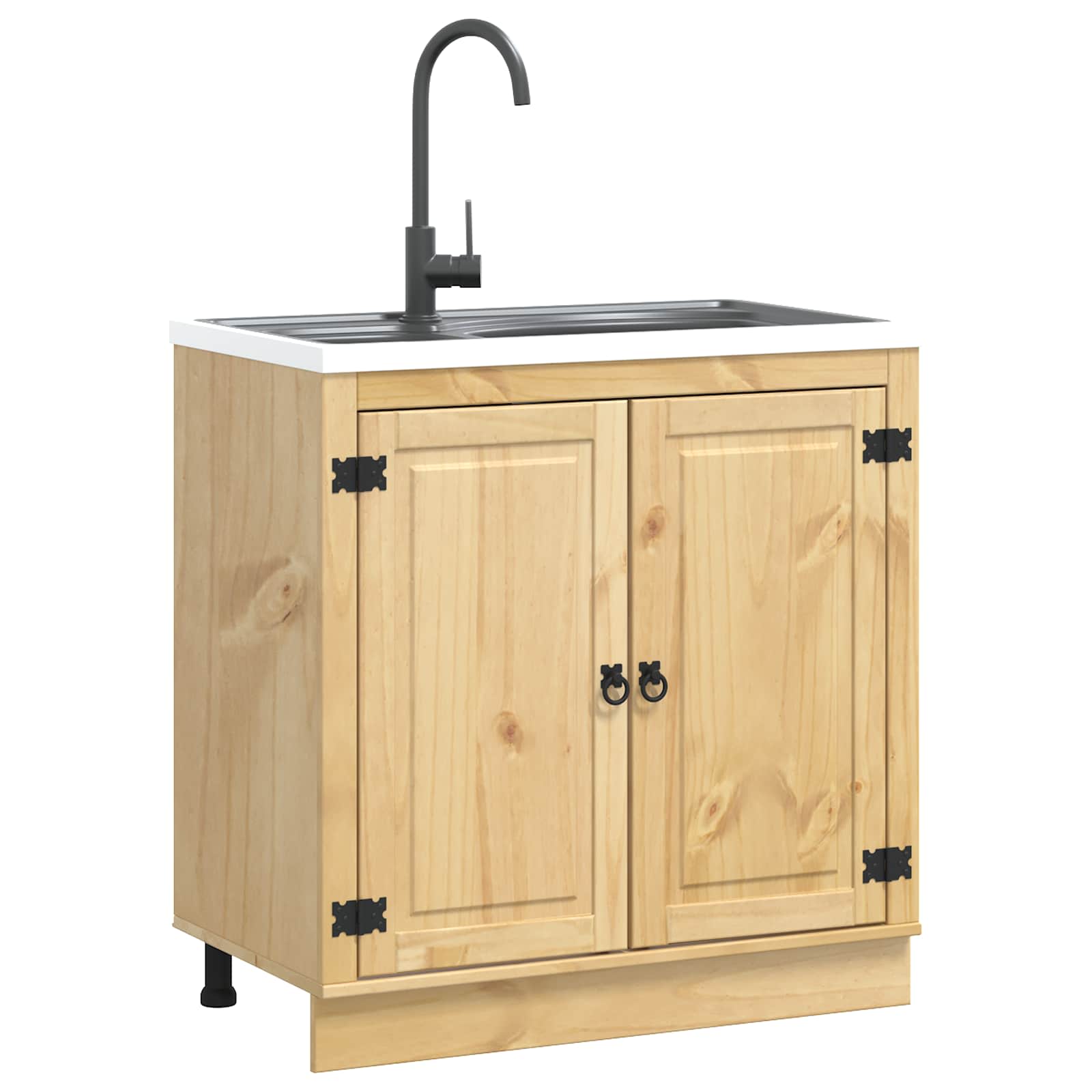 Armoire SKI Brun Miel 80 x 46 x 81 cm Pin massif - XIOS