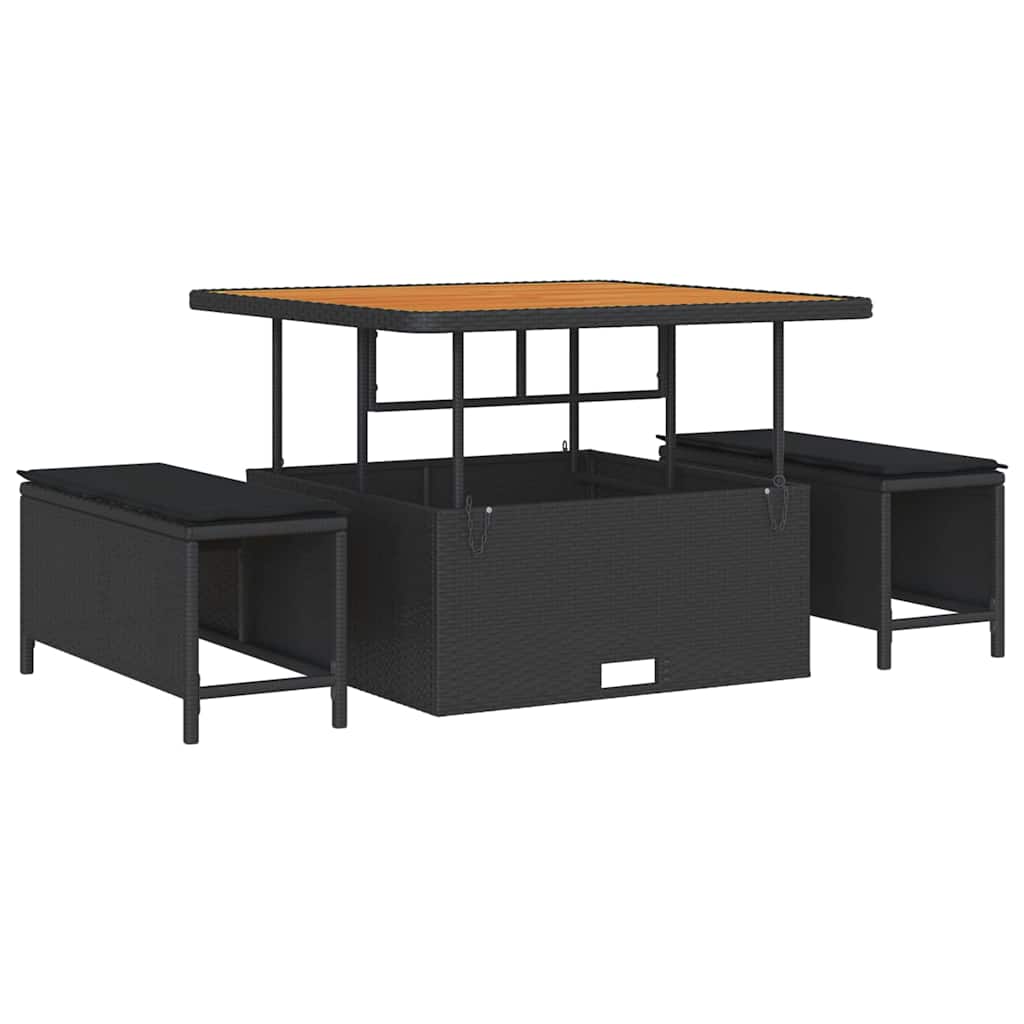 Ensemble de salle à manger pour jardin Noir polyrotin - XIOS