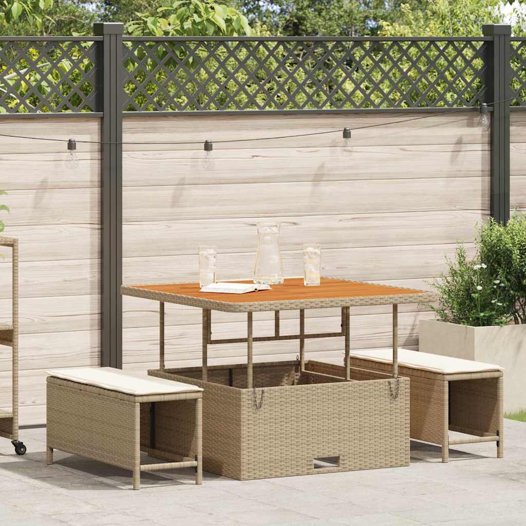 Ensemble de salle à manger pour jardin Beige polyrotin - XIOS