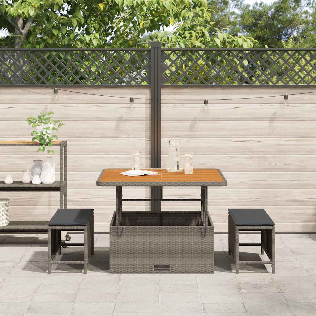 Ensemble de salle à manger pour jardin Gris polyrotin - XIOS