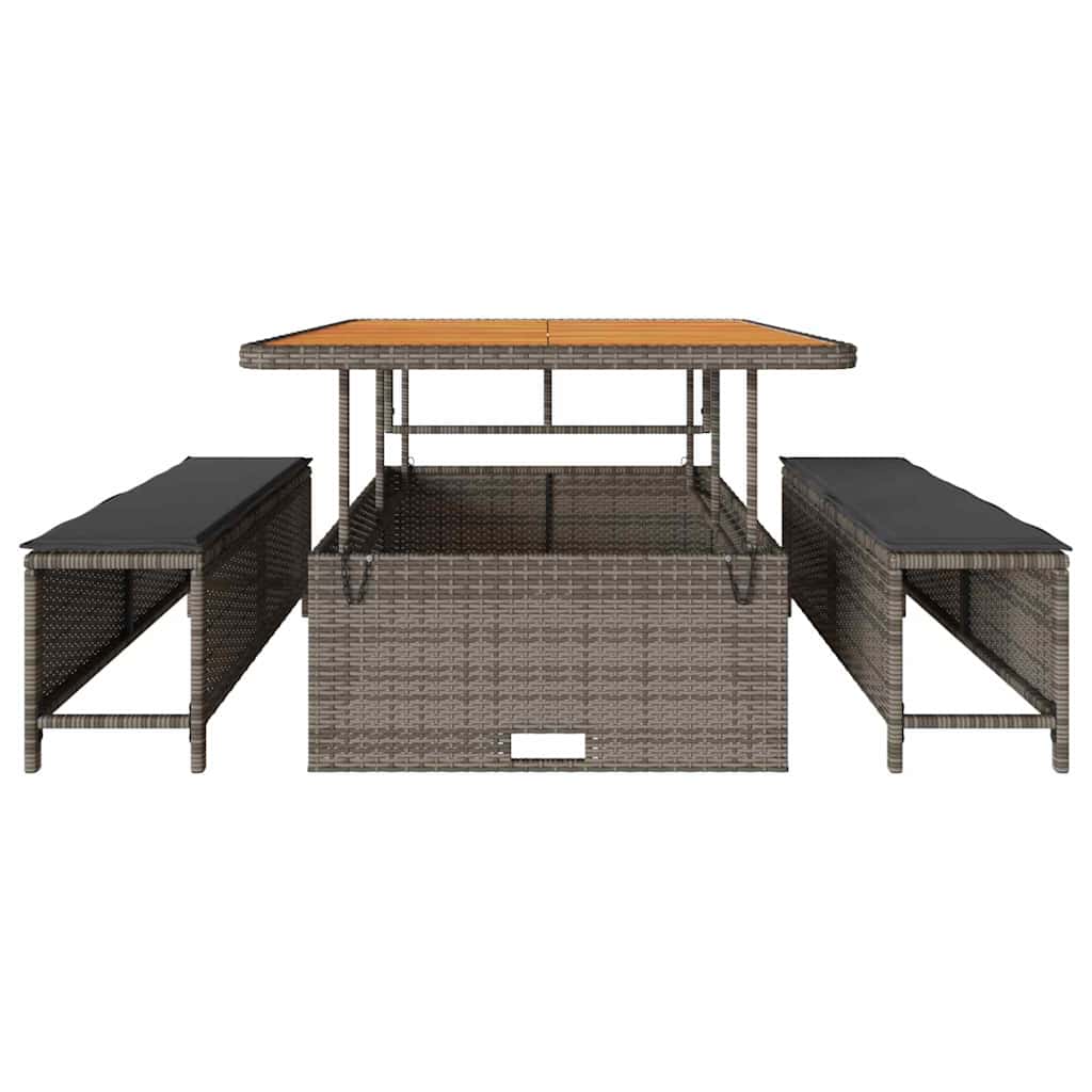 Ensemble de salle à manger pour jardin Gris polyrotin - XIOS