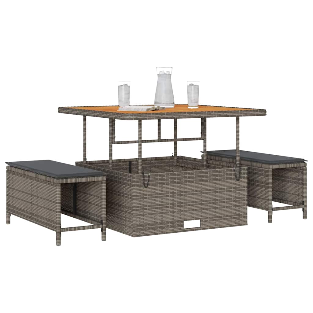 Ensemble de salle à manger pour jardin Gris polyrotin - XIOS
