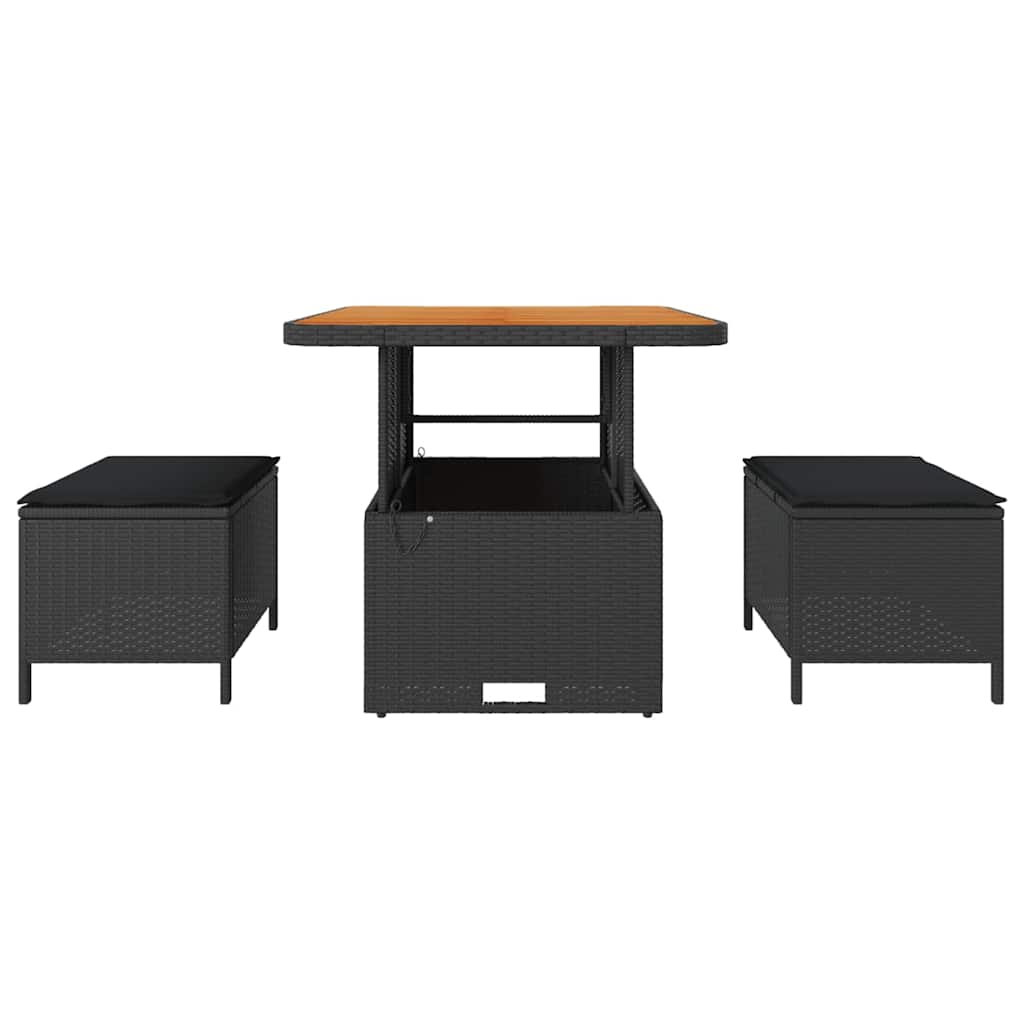 Ensemble de salle à manger pour jardin Noir polyrotin - XIOS