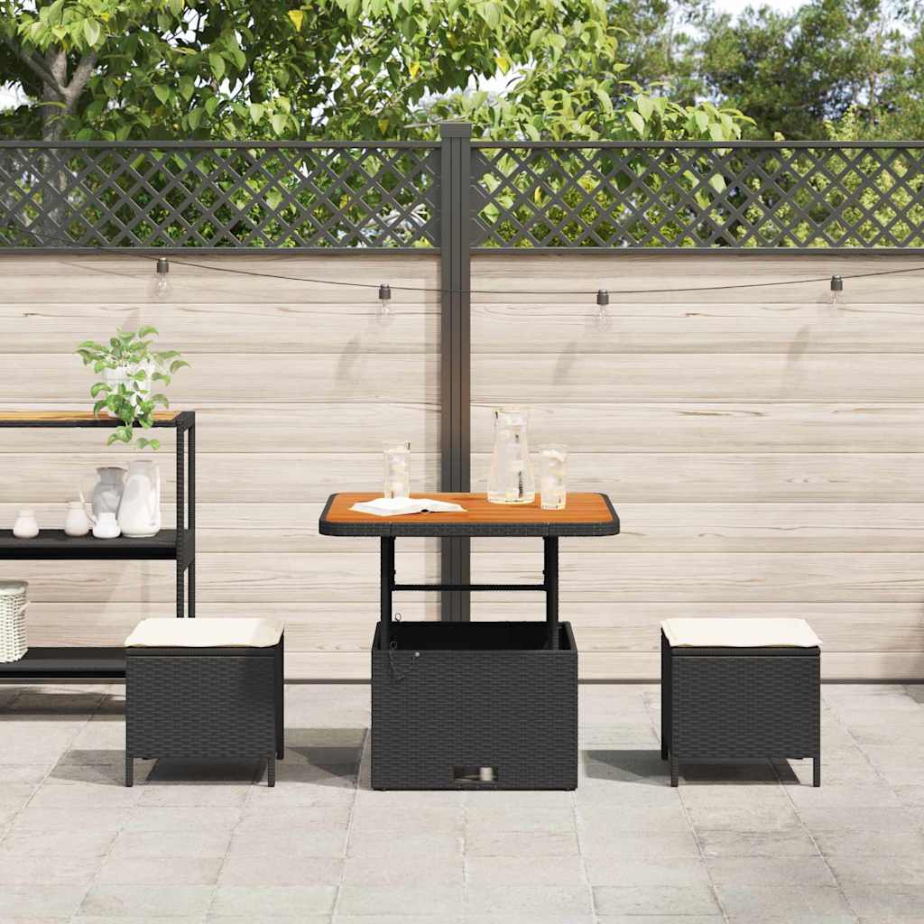 Ensemble de salle à manger pour jardin Noir polyrotin - XIOS