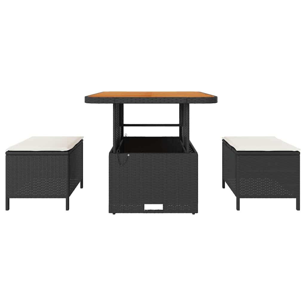 Ensemble de salle à manger pour jardin Noir polyrotin - XIOS