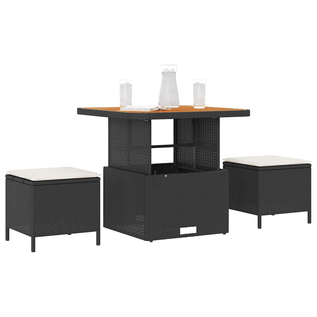 Ensemble de salle à manger pour jardin Noir polyrotin - XIOS