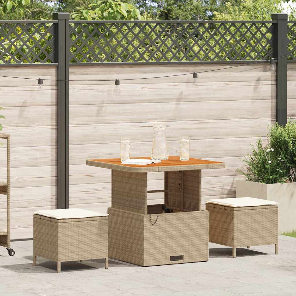 Ensemble de salle à manger pour jardin Beige polyrotin - XIOS