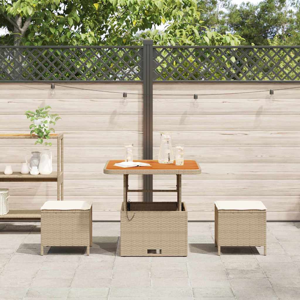 Ensemble de salle à manger pour jardin Beige polyrotin - XIOS