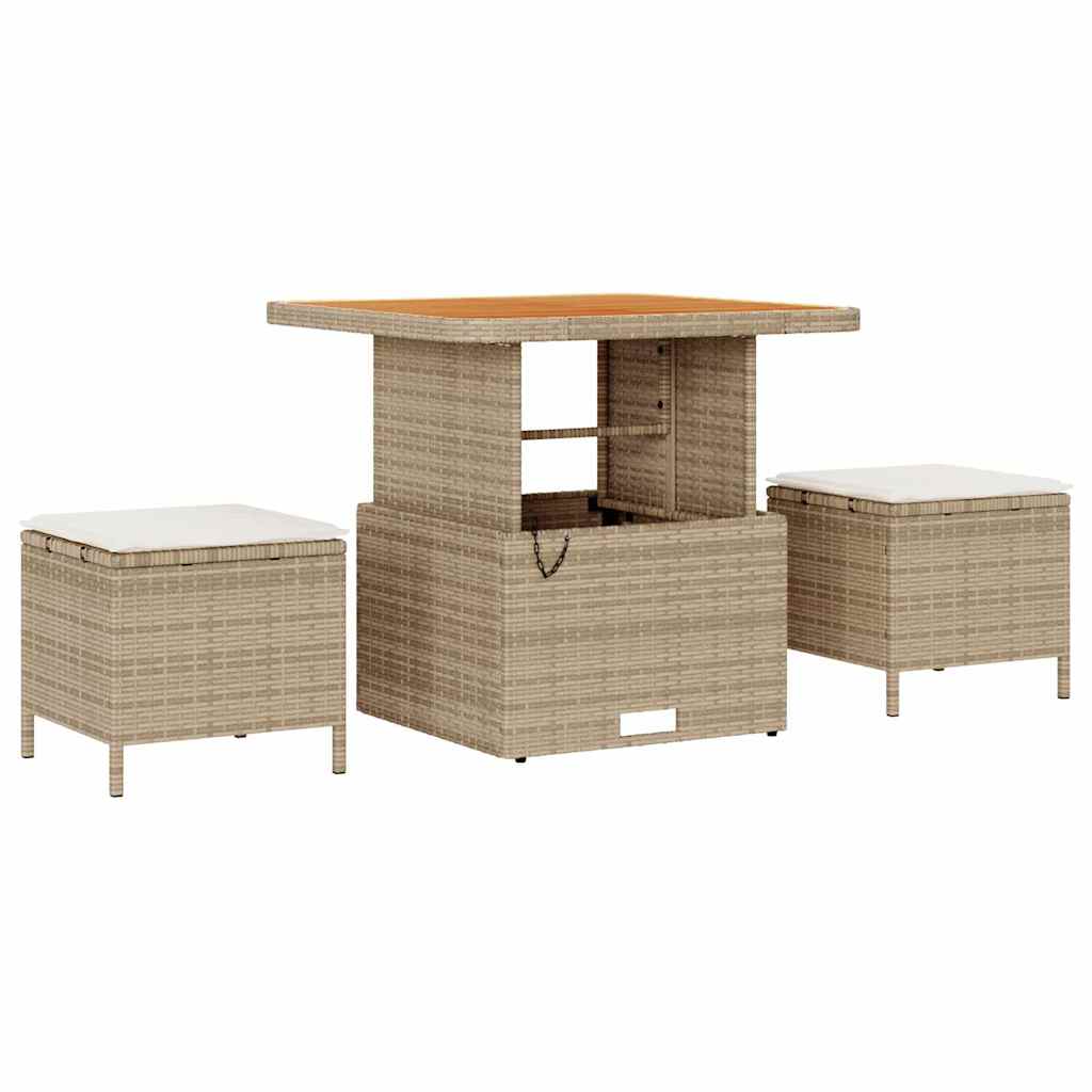 Ensemble de salle à manger pour jardin Beige polyrotin - XIOS