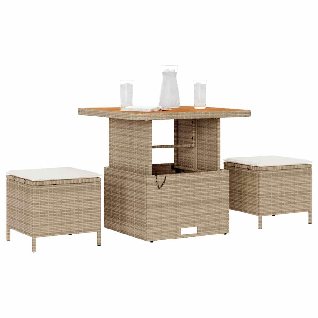 Ensemble de salle à manger pour jardin Beige polyrotin - XIOS