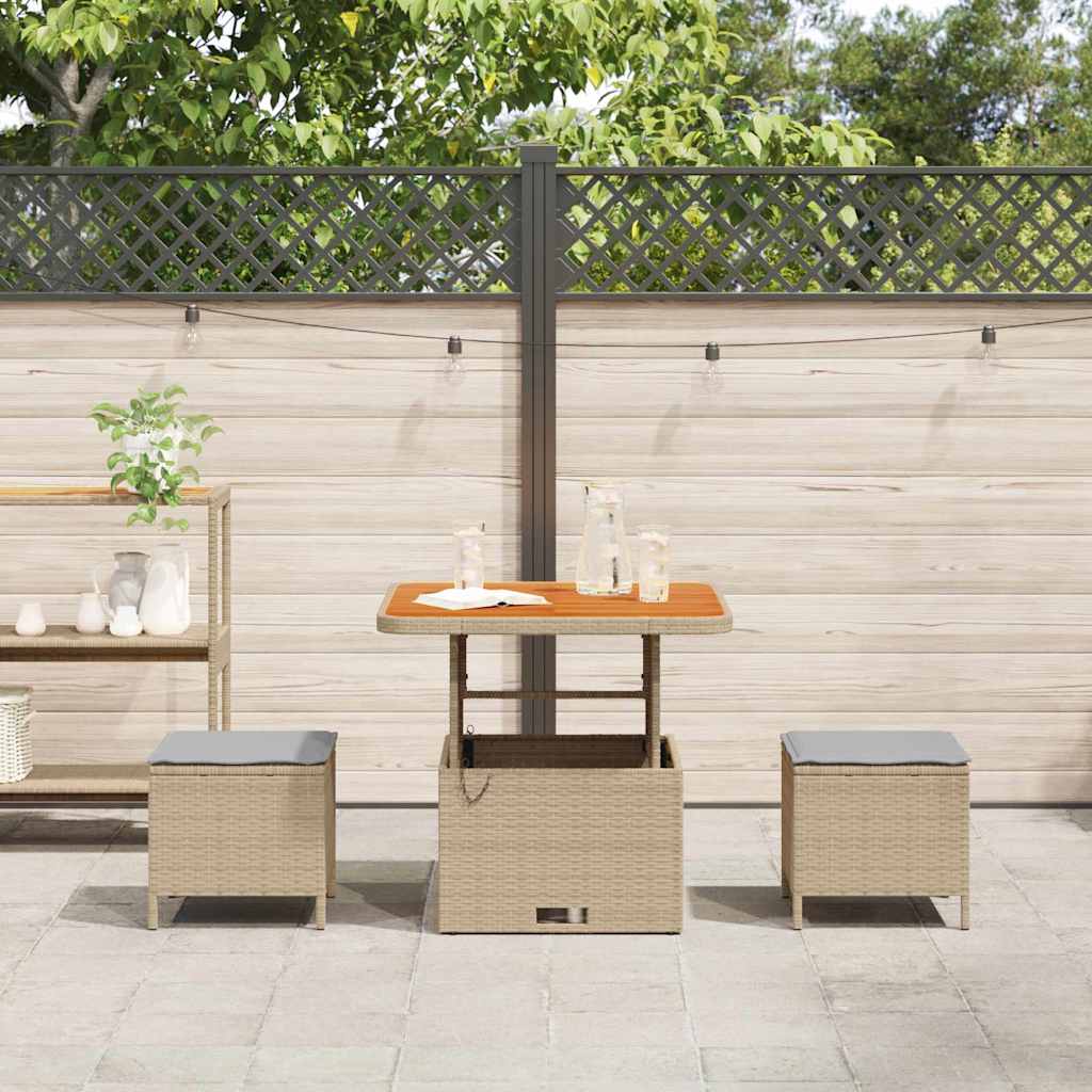 Ensemble de salle à manger pour jardin Beige polyrotin - XIOS