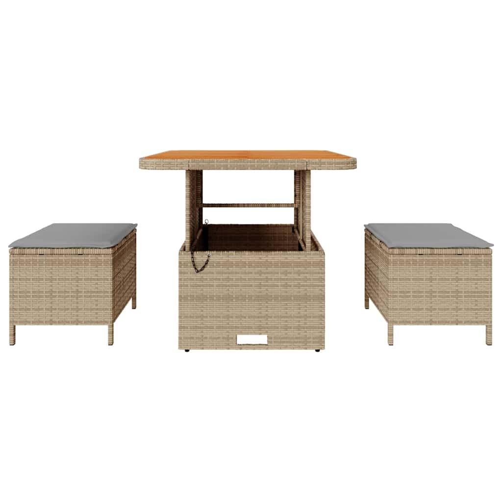 Ensemble de salle à manger pour jardin Beige polyrotin - XIOS