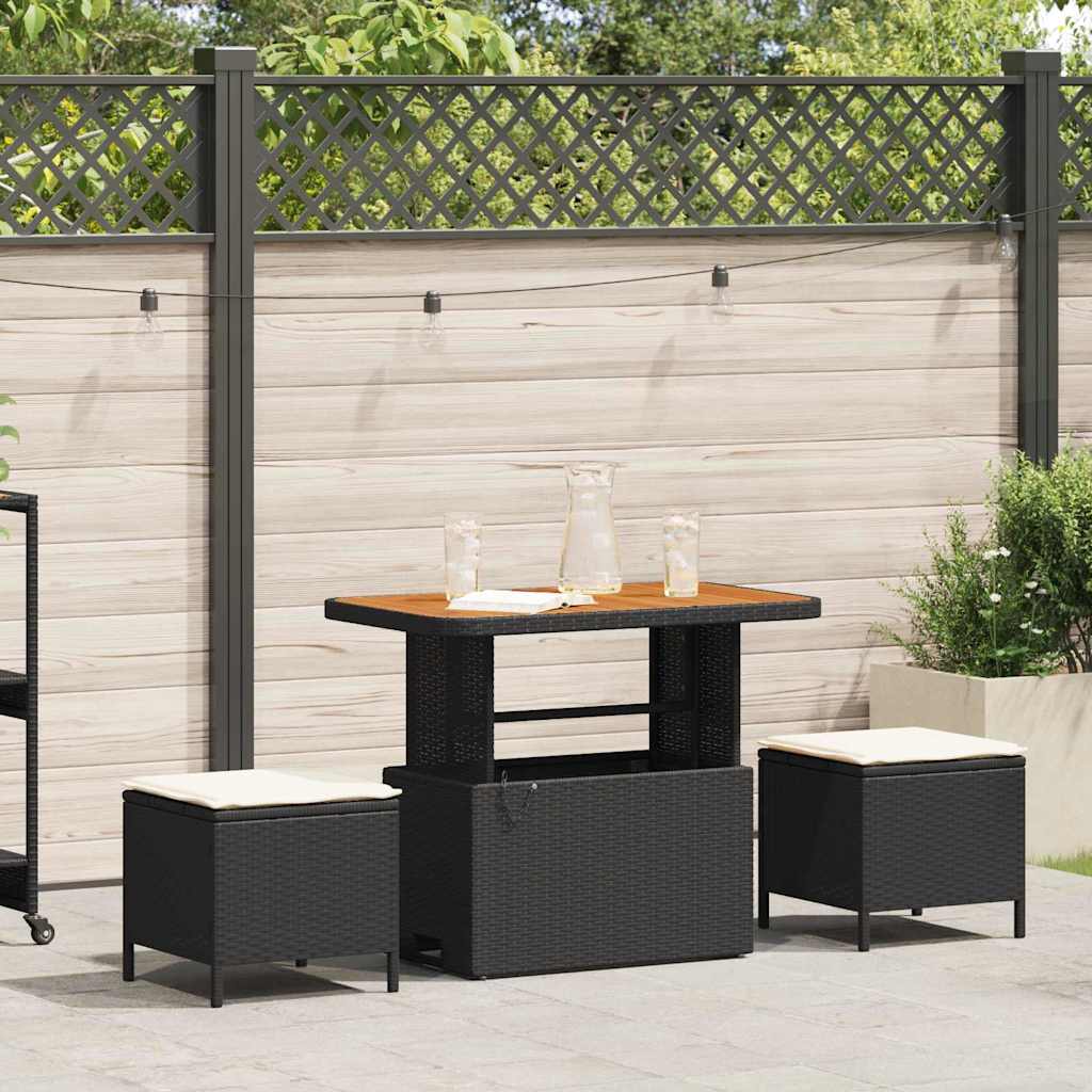 Ensemble de salle à manger pour jardin Noir polyrotin - XIOS