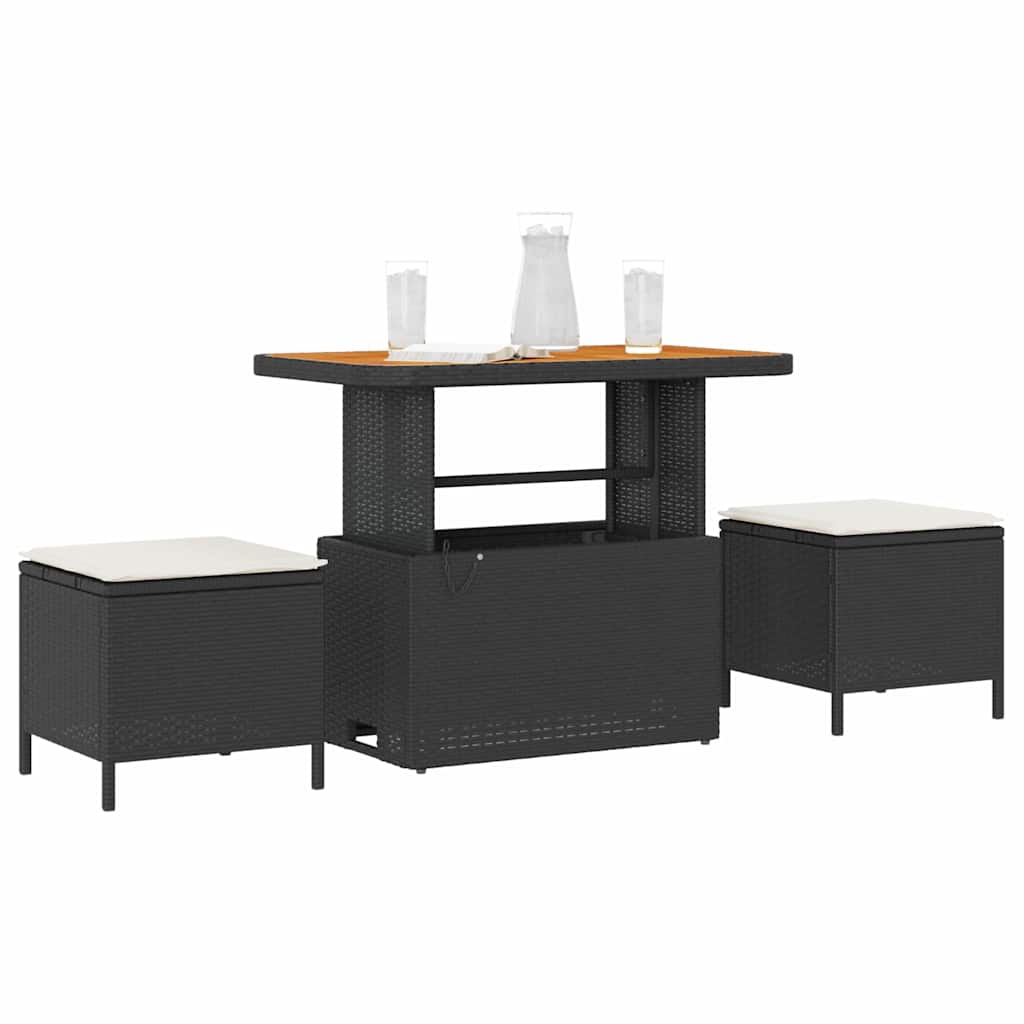 Ensemble de salle à manger pour jardin Noir polyrotin - XIOS