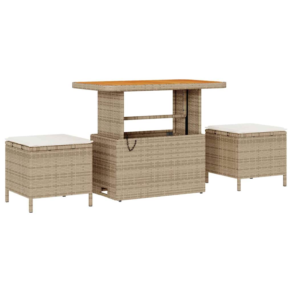 Ensemble de salle à manger pour jardin Beige polyrotin - XIOS