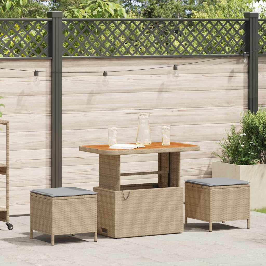 Ensemble de salle à manger pour jardin Beige polyrotin - XIOS