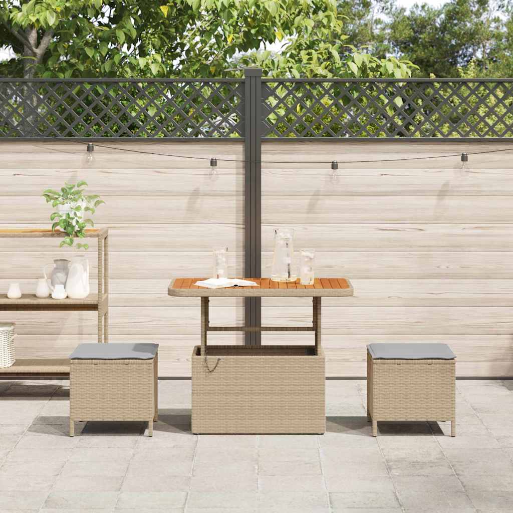 Ensemble de salle à manger pour jardin Beige polyrotin - XIOS