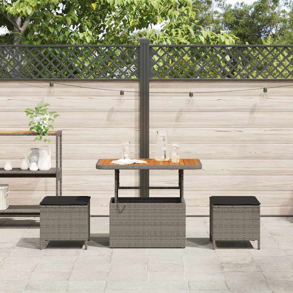 Ensemble de salle à manger pour jardin Gris polyrotin - XIOS