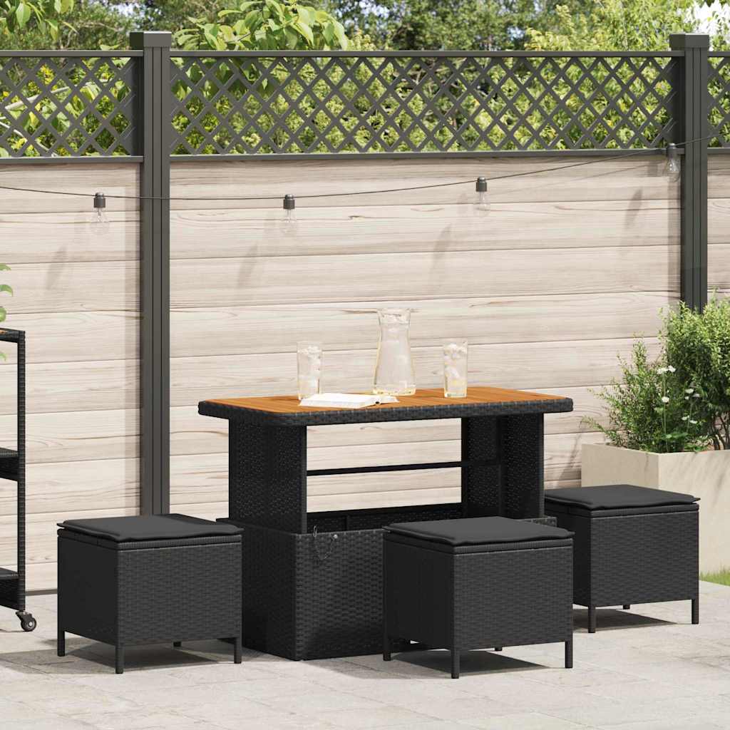 Ensemble de salle à manger pour jardin Noir polyrotin - XIOS