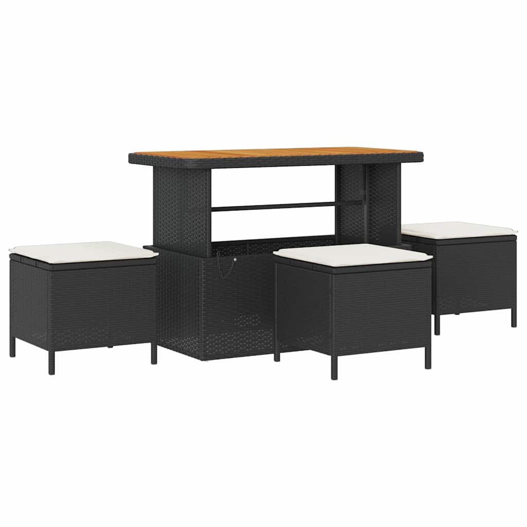 Ensemble de salle à manger pour jardin Noir polyrotin - XIOS