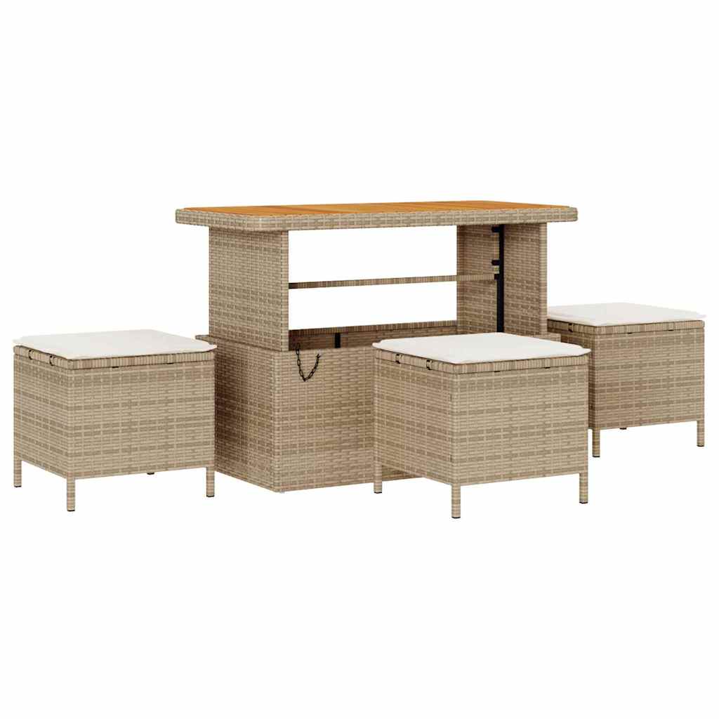 Ensemble de salle à manger pour jardin Beige polyrotin - XIOS