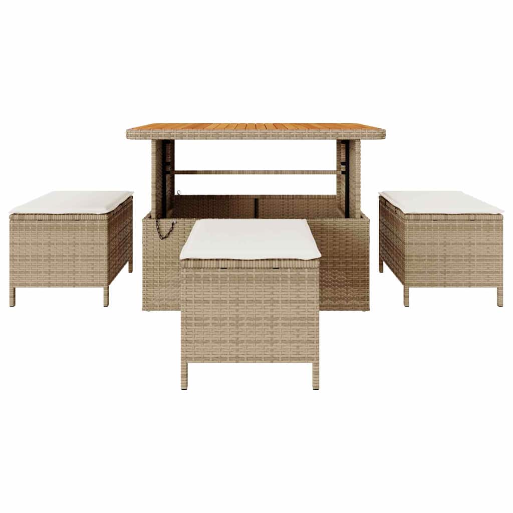 Ensemble de salle à manger pour jardin Beige polyrotin - XIOS