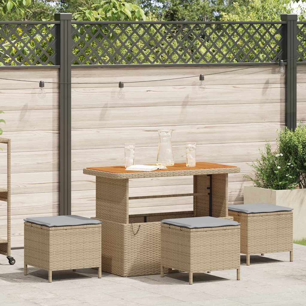 Ensemble de salle à manger pour jardin Beige polyrotin - XIOS