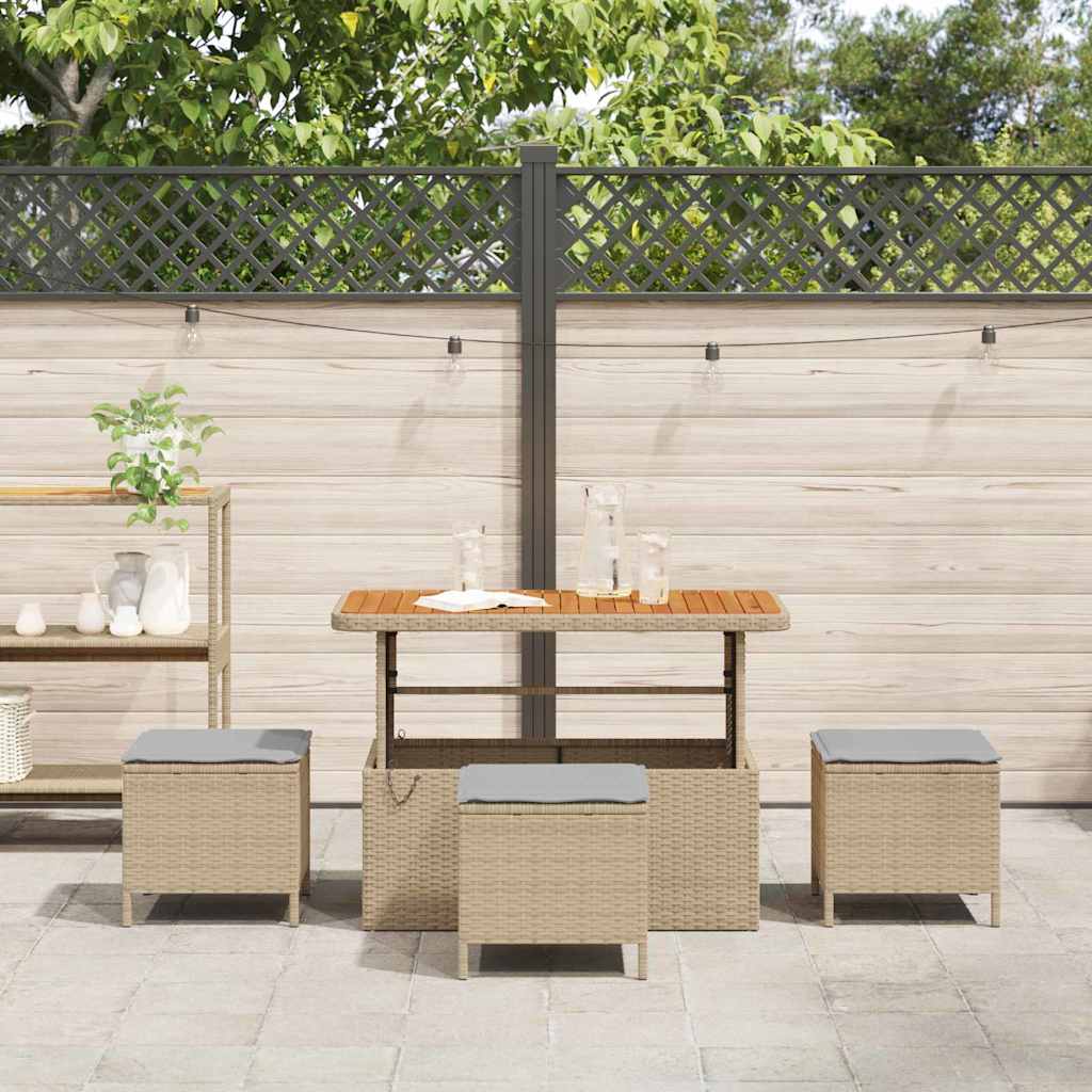 Ensemble de salle à manger pour jardin Beige polyrotin - XIOS
