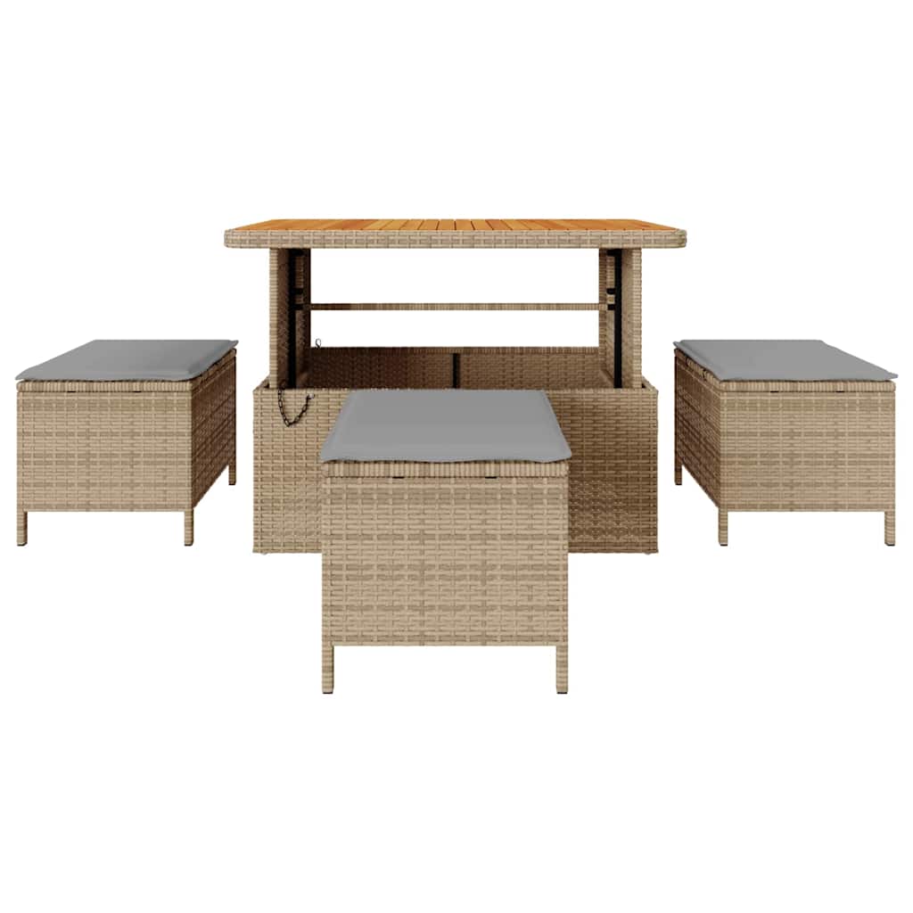 Ensemble de salle à manger pour jardin Beige polyrotin - XIOS