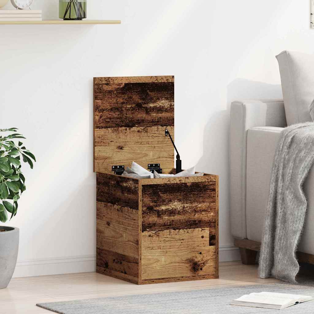 Boîte de Rangement avec stockage Bois ancien 40 x 42 x 46 cm - XIOS