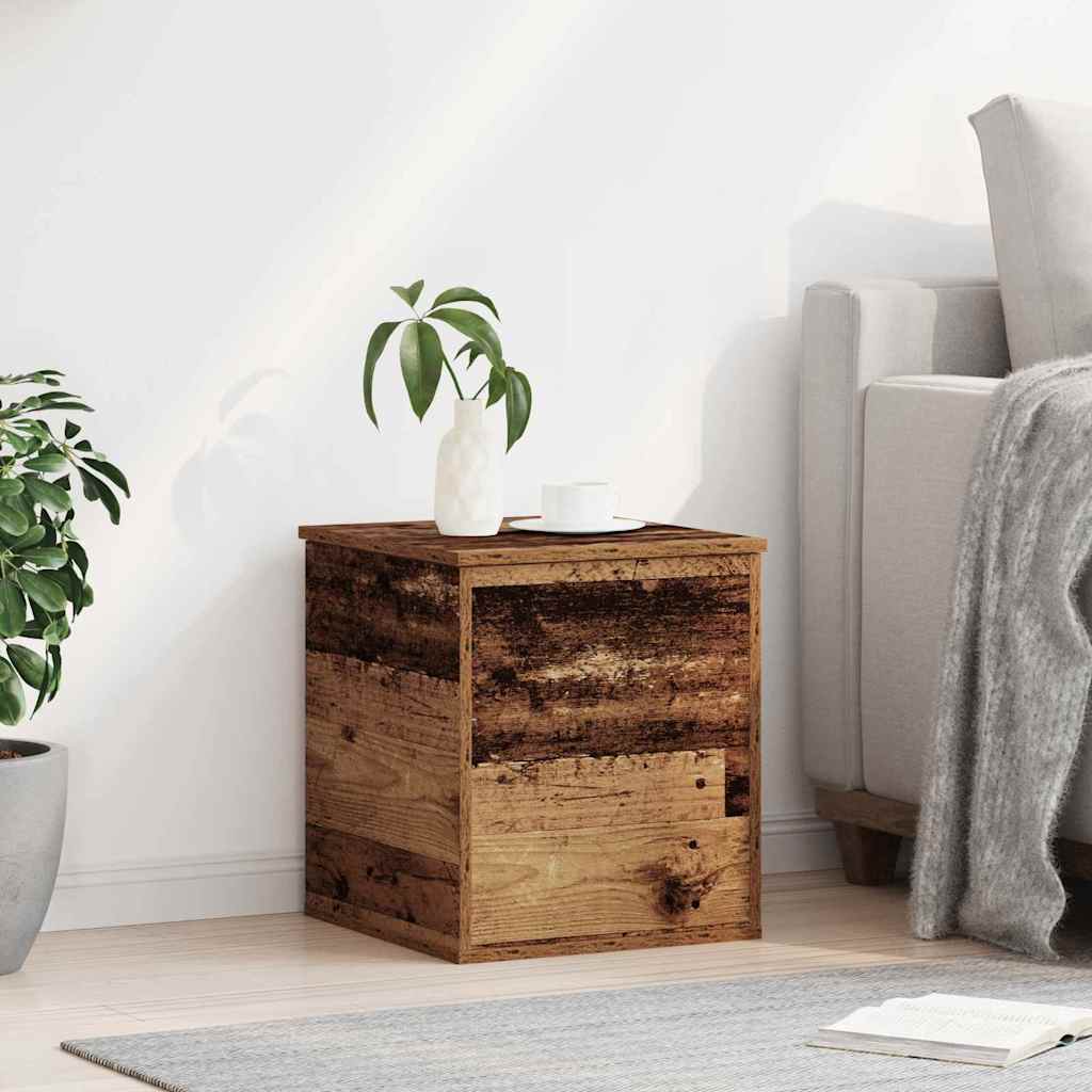 Boîte de Rangement avec stockage Bois ancien 40 x 42 x 46 cm - XIOS