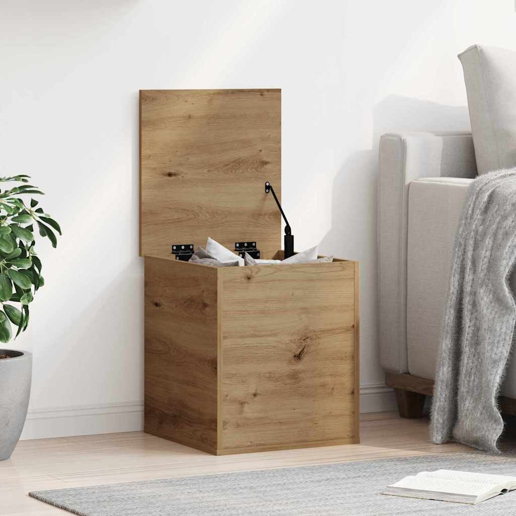 Boîte de Rangement chêne artisanal 40 x 42 x 46 cm - XIOS