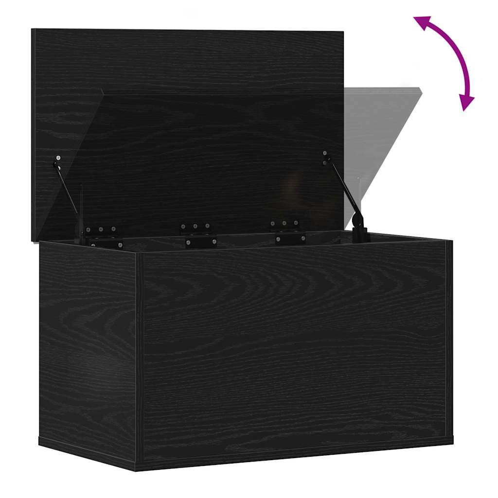 Boîte de Rangement Chêne noir 60 x 35 x 35 cm Bois d'ingénierie - XIOS