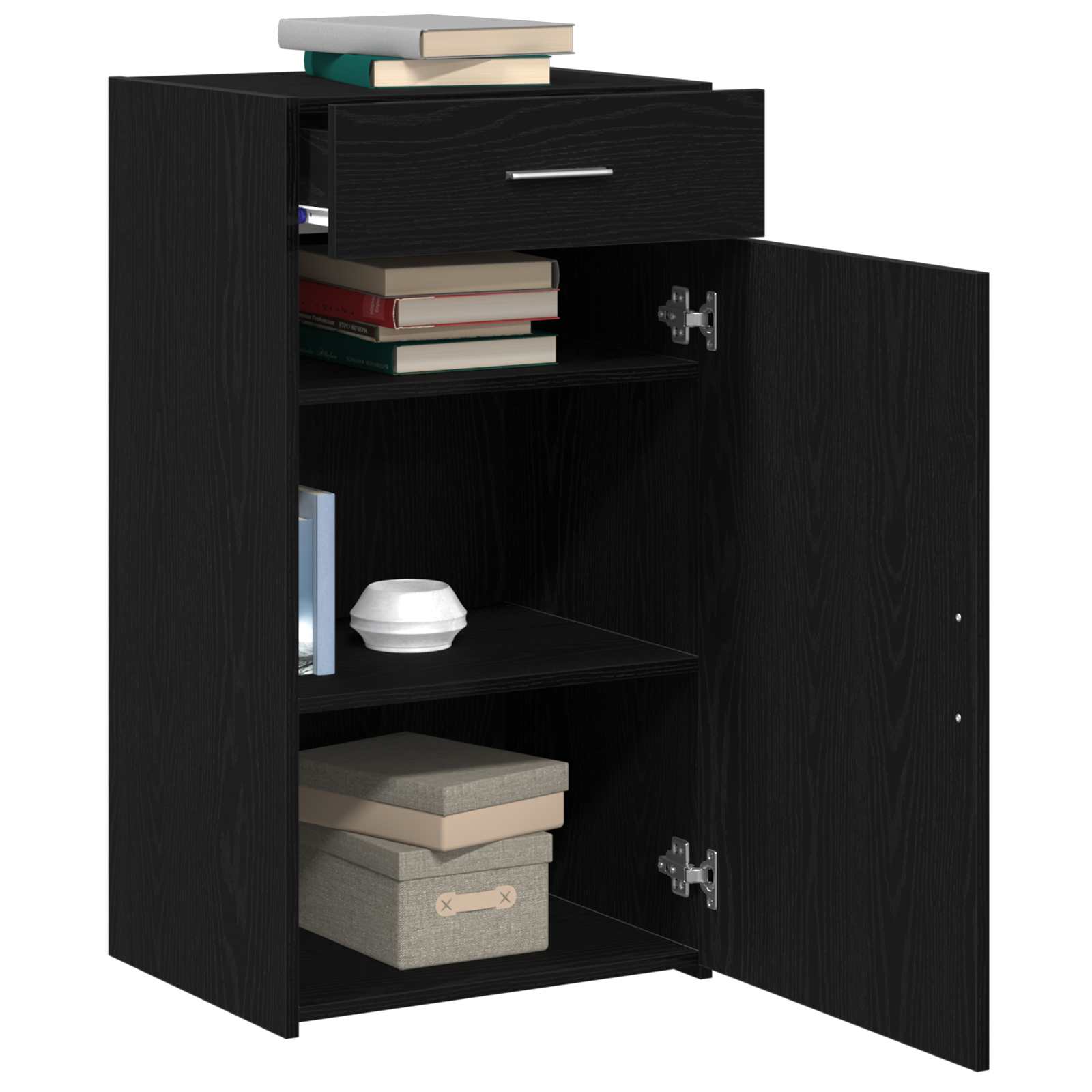 Buffet avec tiroir Chêne noir 50 x 42,5 x 93 cm - XIOS