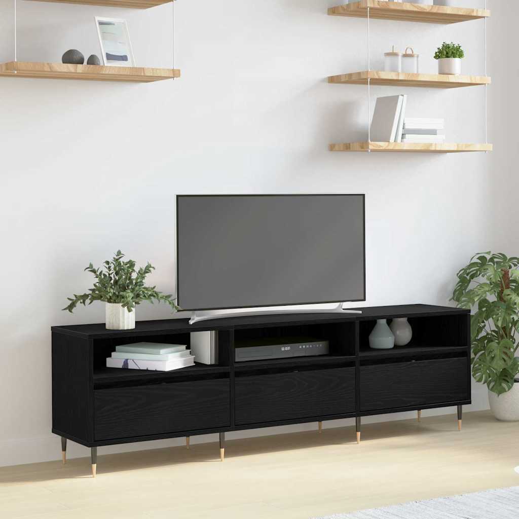 Meuble TV Chêne noir 150 x 30 x 44.5 cm Bois d'ingénierie - XIOS