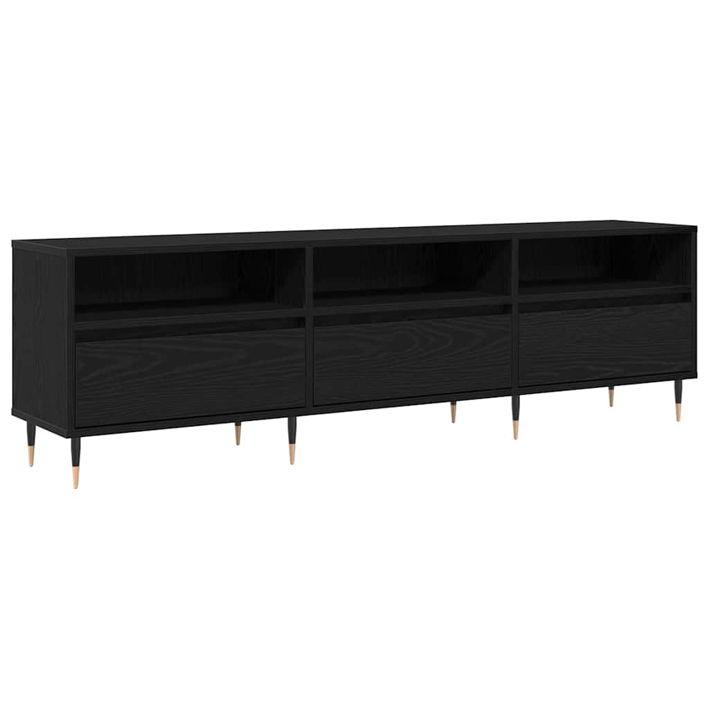 Meuble TV Chêne noir 150 x 30 x 44.5 cm Bois d'ingénierie - XIOS