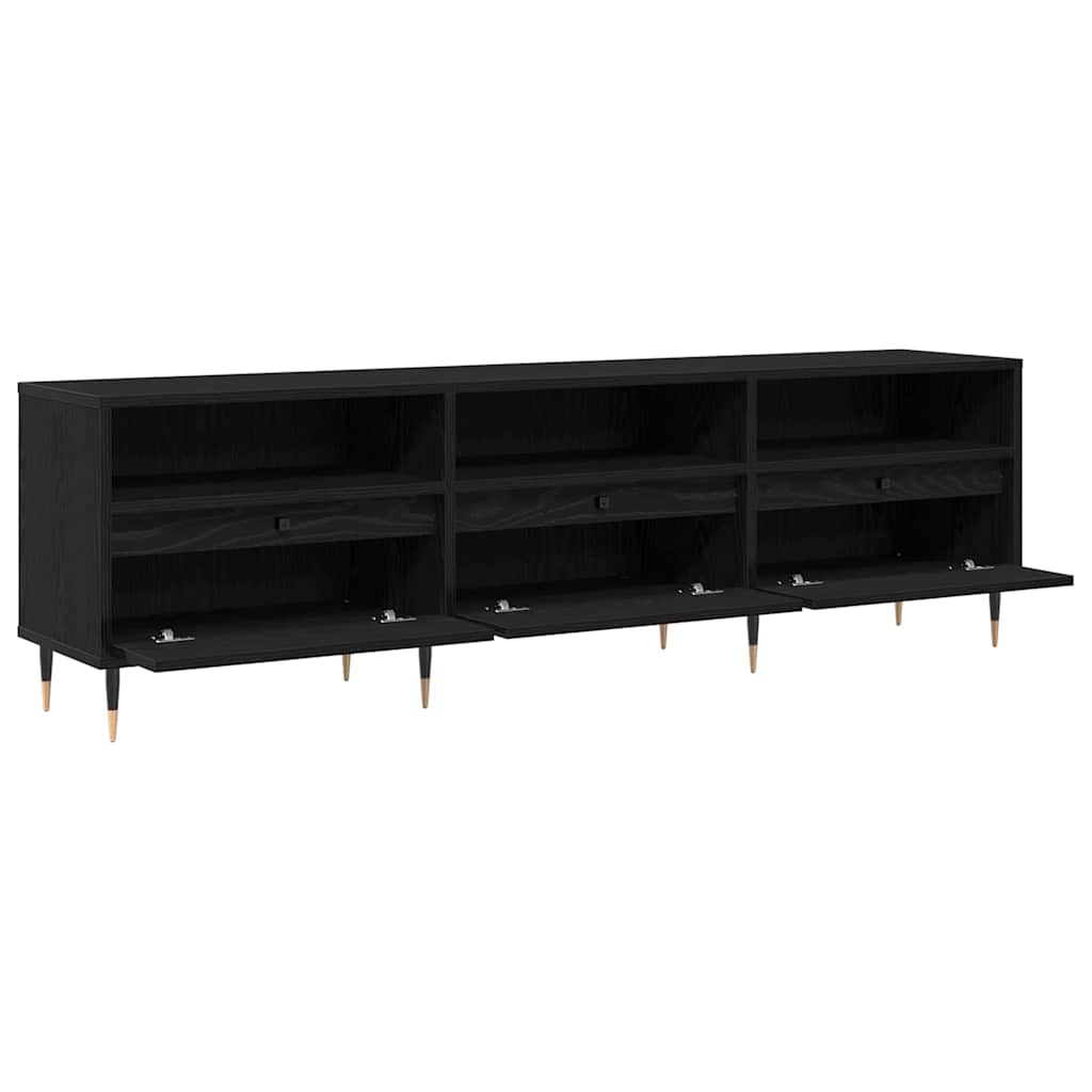 Meuble TV Chêne noir 150 x 30 x 44.5 cm Bois d'ingénierie - XIOS