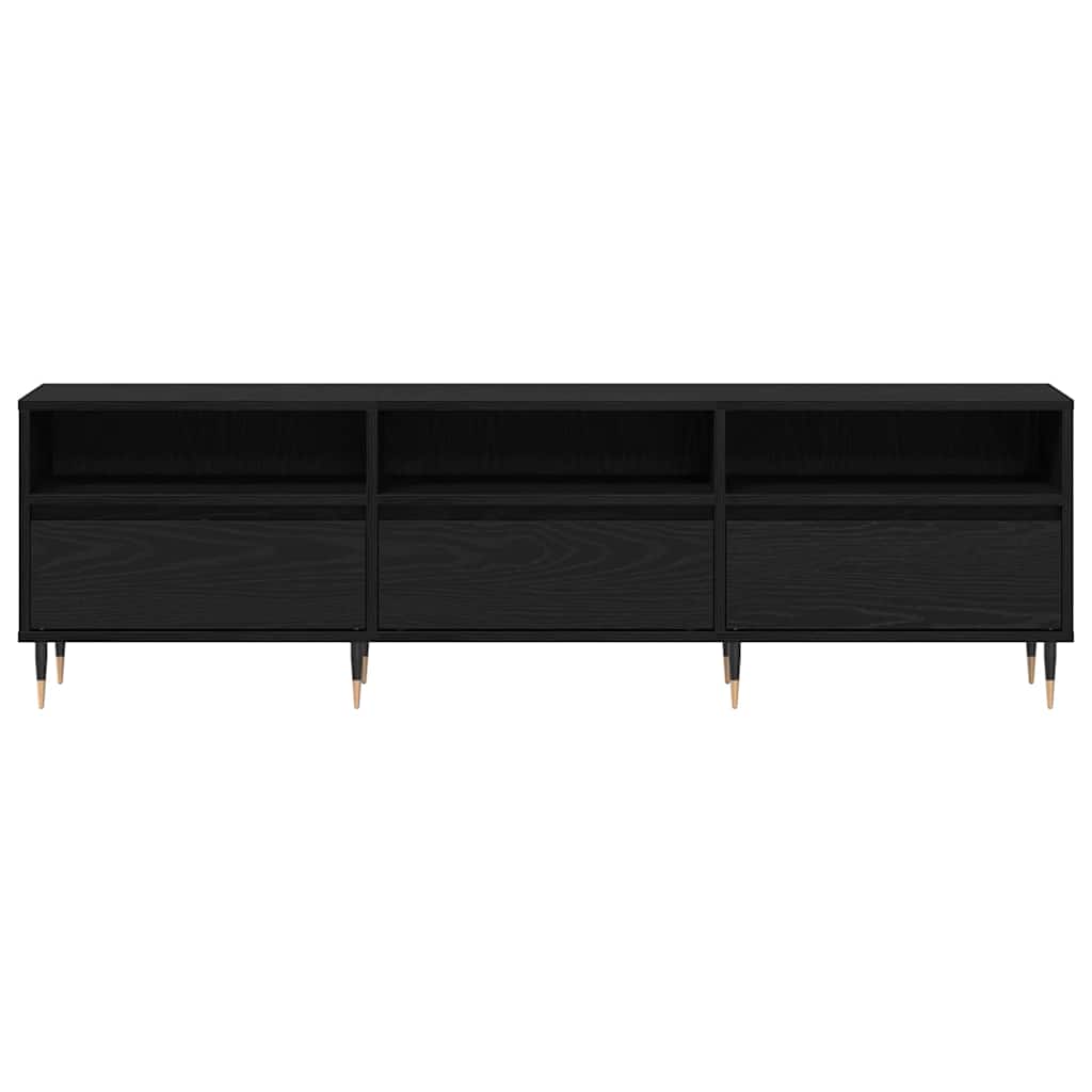 Meuble TV Chêne noir 150 x 30 x 44.5 cm Bois d'ingénierie - XIOS