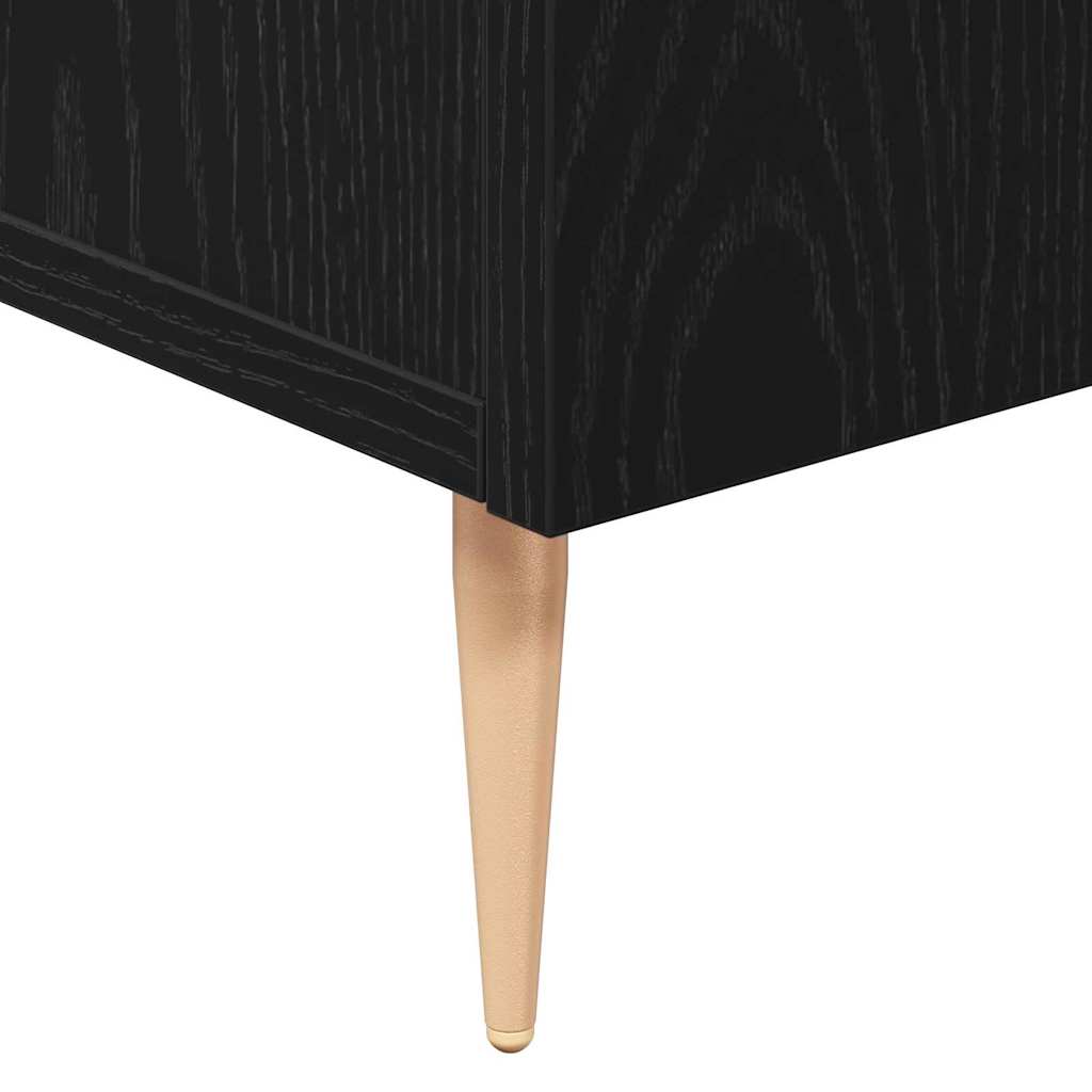 Buffet Chêne noir 90 x 34 x 80 cm Bois d'ingénierie - XIOS