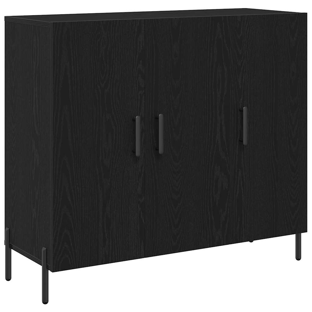 Buffet Chêne noir 90 x 34 x 80 cm Bois d'ingénierie - XIOS
