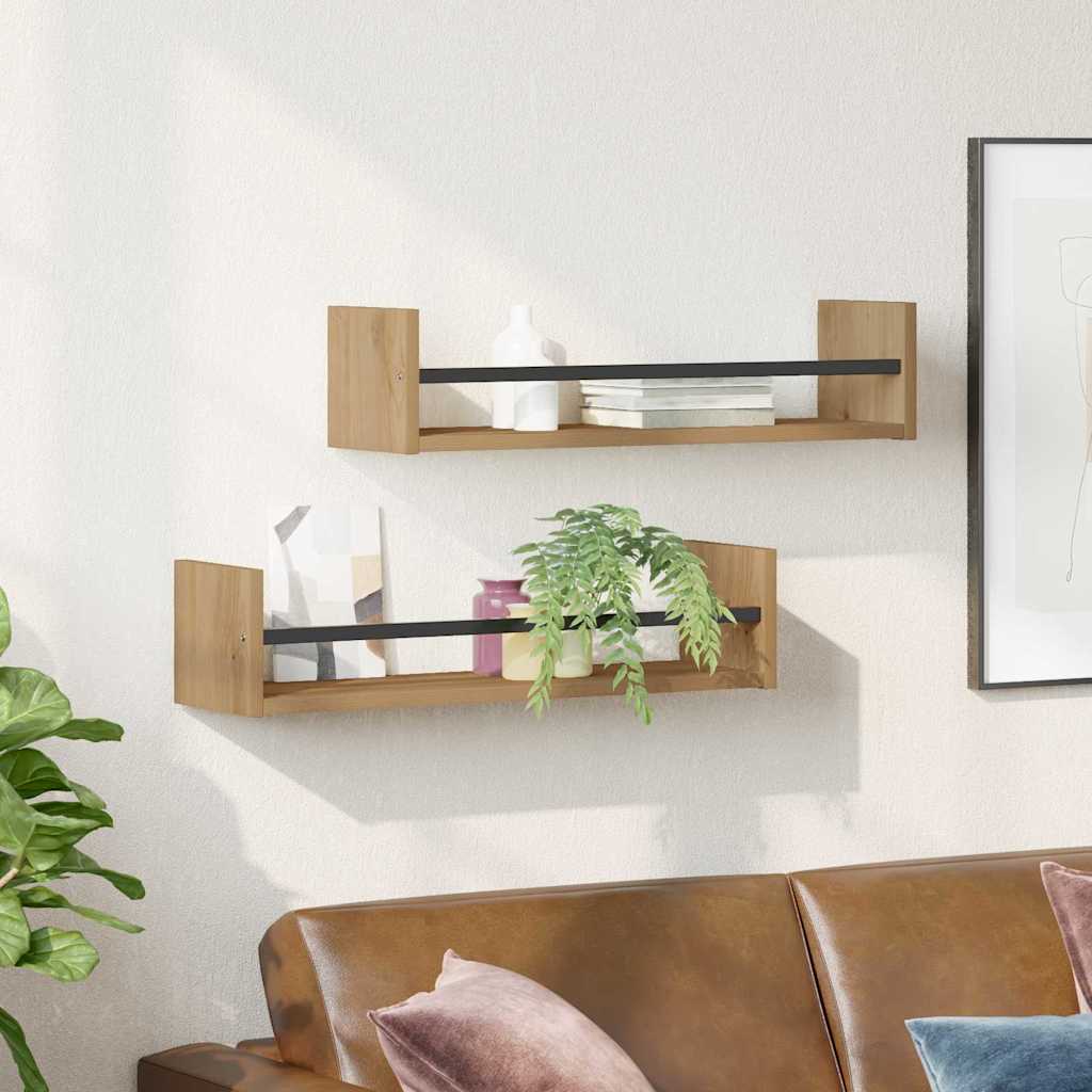 Étagère Murale 2 pcs chêne artisanal 60 x 16 x 14 cm - XIOS